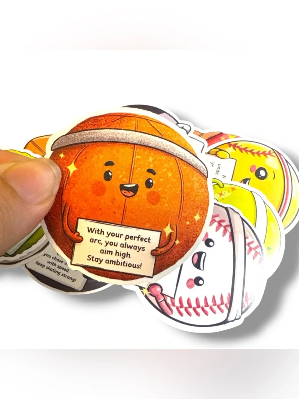 Pack of 11 Cute Sports Inspirational Sticker Pack